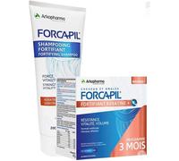 Forcapil Fortifiant Keratine - Kit Complet - Shampoing Fortifiant + 180 Gélules Forcapil Chev