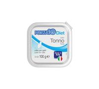 Force 10 Humide Chat Diet seulement THON, aliment complet monoprotéique pour chats de toutes tailles et races | 12 boîtes de 100 grammes chacune.