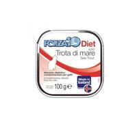 Force 10 Humide Chat Diet seulement TROTE DE MER, aliment complet monoprotéique pour chats adultes de toutes tailles et races | 12 boîtes de 100 grammes chacune.