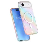 Force Case Air - Coque de protection pour téléphone portable - renforcé - compatibilité avec MagSafe - plastique, alliage polymère, silicone liquide - holographique transparent - pour Apple...