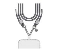 Bandoulière pour Smartphone Universel Double Accroche avec Système de Fixation Gris