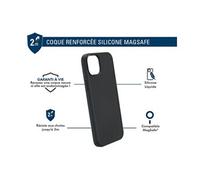 Force Case - Coque de protection pour téléphone portable - renforcé - compatibilité avec MagSafe - silicone - noir - pour Apple iPhone 15