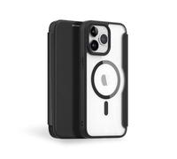 Etui Folio Renforcé iPhone 15 Pro Compatible MagSafe Noir - Garantie à vie Force Case - Neuf