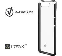 Force Case – Coque renforcée LIFE pour Samsung Galaxy A80 – Transparent semi-rigide cadre gris foncé