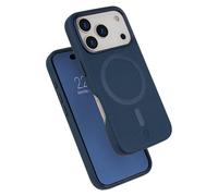 Force Case Platinium - Coque De Protection Pour Téléphone Portable - 2 M, Garantie À Vie - Compatibilité Avec Magsafe - Silicone Liquide - Bleu Marine - Pour Apple Iphone 17 Pro Max