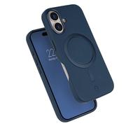 Force Case Platinium - Coque De Protection Pour Téléphone Portable - 2 M, Garantie À Vie - Compatibilité Avec Magsafe - Silicone Liquide - Bleu Marine - Pour Apple Iphone 17