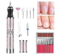 Force de fichier de ongles - Kit premium, machine rechargeable | Outil de pédicure de manucure électrique professionnelle, accessoires de dissorage en acrylique polonais en gel portable pour femmes Sa