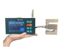 Force dynamomètre numérique Testeur de traction portable(100N),jauge force traction numérique spéciale,avec Capteur Externe, 3 Modes Mesure : Temps Réel, Point D'arrêt, Synchronisation(S-5KN/500KG)