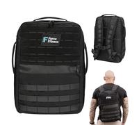 Force Fitness Sac à dos à rucking et poids, sac à dos de transport pour homme et femme, sac à dos lesté pour le rucking, la course, la marche, la force et les entraînements cardio pour athlètes, Sac à