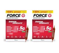 Force G Booster Shot Naturel - Complément alimentaire énergie - Ginseng, Gingembre, Guarana, Gelée Royale, Grenade, Caféine - 7 actifs renforcés - 20 ampoules - 20 jours - Fabriqué en France - Vitavea