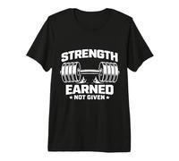 Force gagnée Non donnée Motivation d'entraînement à la Gym T-Shirt Haut de Gamme