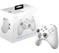 Force Gc300 Wireless White Manette Gaming Pour Pc - 2.4 Ghz, Bluetooth, Usb Type-C Vers A - Filaire/Sans Fil, Batterie Li-Ion 600Mah (20H), D-Pad Interchangeable, Deux Moteurs À Vibration