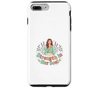 Force intérieure, Illustration Florale d'une Femme, énergie Calme Coque pour iPhone 7 Plus/8 Plus