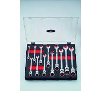 FORCE K51210F Kit de clés à fourche et polygonale à cliquet