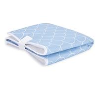 Force Kids à langer de voyage Sous-main demi-cercle blanc sur bleu pastel imperméable