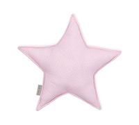 Force Kids Décoration étoile Coussin petites feuilles rose sur blanc