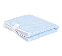 Force Kids Tapis à langer de voyage PETITE feuilles Bleu clair sur blanc imperméable