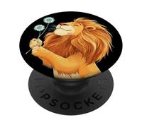 Force majestueuse et rêves doux avec ce motif lion PopSockets PopGrip Adhésif