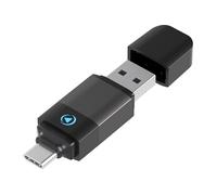 Adaptateur sans fil Force Play USB A + C vers CarPlay et Android Auto Noir