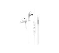 Force Play - Écouteurs avec micro - intra-auriculaire - filaire - jack 3,5mm - blanc