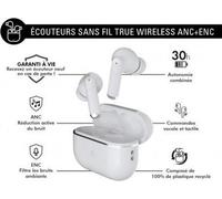 FORCE PLAY, Véritable casque ANC ENC sans fil, blanc
