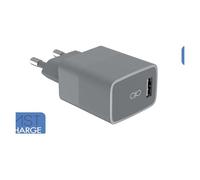 Force Power - Adaptateur Secteur - 100 % De Plastique Recyclé - 3 A - Smart Ic, Fast Charge (Usb) - Sur Le Câble : Usb-C - Gris