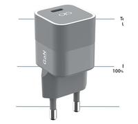 Force Power - Adaptateur secteur - GaN, 100 % plastique recyclé - 30 Watt - PD (USB-C) - gris