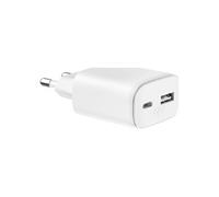 Force Power - Adaptateur secteur - GaN, garantie à vie - 45 Watt - PD (24 pin USB-C, USB) - blanc