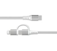 Force Power Lite - Câble USB - 24 pin USB-C (M) pour Lightning, 24 pin USB-C (M) - 3 A - 1.2 m - solide, Prise en charge de Power Delivery, câble renforcé - blanc