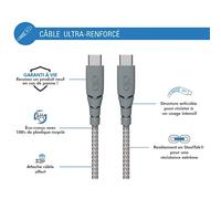 Force Power câble ultra-renforcé USB C / USB C 3 m gris