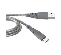 Force Power Câble USB Ultra-renforcé USB-A/USB-C 1,2m 3A 100% plastique recyclé Garanti à vie Gris