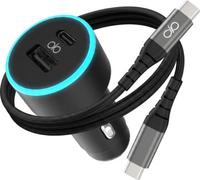 Chargeur Voiture USB-A / USB-C 65W avec Câble USB-C Charge Rapide Force Power Noir