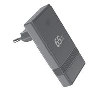 Chargeur 2 USB C L Shape 65W Power Delivery GaN Gris + Garantie à vie Force Power