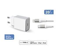 Force Power Lite adaptateur secteur - avec connecteur lightning et câble USB-C - 24 pin USB-C - 20 Watt