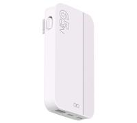 Force Power Lite - Adaptateur secteur - foldable, GaN - 65 Wh - Power Delivery 3.0 + PPS, Apple 2.4A, QC 4.0 - 3 connecteurs de sortie (USB, 2 x USB-C) - blanc
