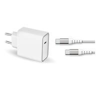 Force Power Lite - Adaptateur Secteur - Gan, Avec Câble Usb-C Renforcé - 65 Watt - Pd (24 Pin Usb-C) - Blanc