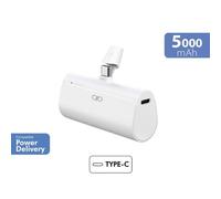 Powerbank 5000mAh Power Delivery Connecteur intégré Blanc Force Power Lite