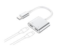 Adaptateur Audio Renforcé USB C 100W PD vers USB C + Charge USB C Blanc + Garantie à vie Force Power Lite