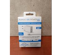 Bigben Connected Adaptateur secteur Force Power Lite 20W PD USB‑C câble USB‑C/Lightning Blanc