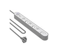 Force Power Lite - Protection contre les surtensions - connecteurs de sortie : 6 - 1.5 m cordon - gris, blanc