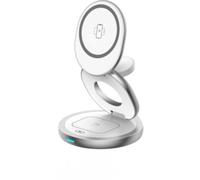 Bigben Connected Support de chargement sans fil Force Power - 3-en-1 pliable 15 W blanc
