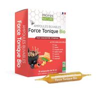 Force Tonique - 7 actis énergisant - Guarana, Ginseng, Acérola, Miel, Gelée Royale, Pollen, Propolis - 10 ampoules de 10 ml - Fabrication fançaise - Certifié Bio - PROPOS'NATURE