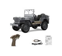 ForceAero Échelle 1/10 hors route RC Rock Crawler, 2,4 G 4WD Militaire Télécommande Monster Truck avec lumières LED, bricolage intérieur et portée de 50 m pour les amateurs