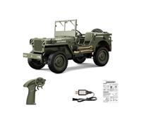 ForceAero Échelle 1/10 hors route RC Rock Crawler, 2,4 G 4WD Militaire Télécommande Monster Truck avec lumières LED, bricolage intérieur et portée de 50 m pour les amateurs