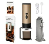 ForceAero Machine à expresso portable, sans fil, rechargeable, haute pression de 15 bar, compatible avec café moulu et capsules, affichage numérique, chauffage électrique, design compact de voyage
