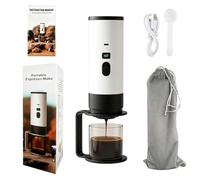 ForceAero Machine à expresso portable, sans fil, rechargeable, haute pression de 15 bar, compatible avec café moulu et capsules, affichage numérique, chauffage électrique, design compact de voyage