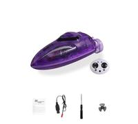 ForceAero Mini bateau télécommandé 2,4 G, double moteur électrique avec lumières LED colorées et piscine gonflable pour jouer dans l'eau intérieur/extérieur