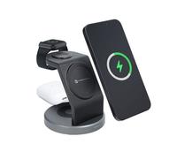 Forcell - Chargeur à Induction Rapide (3 en 1, 15W, Noir) Emballage Original