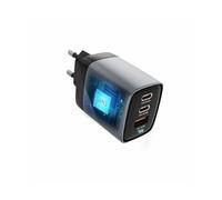 FORCELL Chargeur GaN 70W LCD 2x USB-C + USB-A Gris