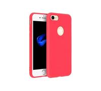 Forcell Coque iPhone SE 2022 / 2020 et 8 / 7 Soft Touch Silicone Souple Rouge